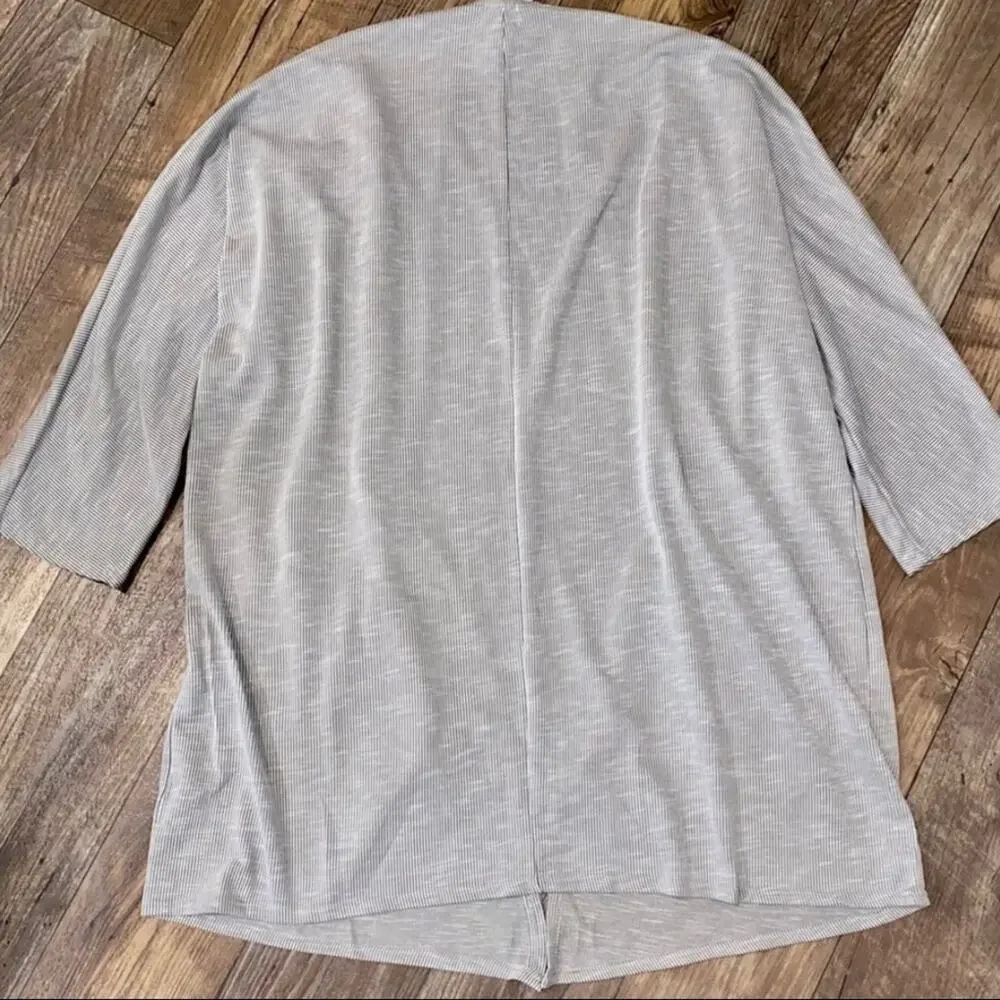 DONNI. Ribbed Lightweight Sweater Cardigan Jacket Coat in Sandwash OSFA